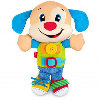 Fisher-Price- Disney Peluche perrito vísteme y aprende, Multicolor