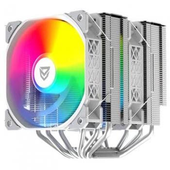 Nfortec SCULPTOR X Disipador CPU Doble Torre con 6 Heatpipes, 2x120mm A-RGB PWM, TDP 220W, Compatible LGA1700 y AM5, Ventilador de