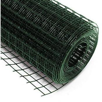 Malla de Alambre Cuadrada Verde 25x25mm, Rollo 10m x 1m, Acero Galvanizado