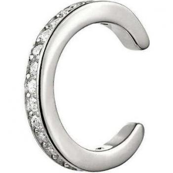 Pendiente ear cuff Jolie de plata bañado en rodio