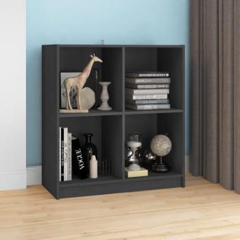 Aparador de madera maciza de pino gris 70x33x76 cm