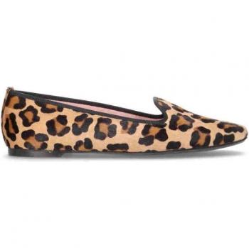 Pretty Ballerinas - Slippers de mujer en piel efecto pelo con animal print y mocasines modelo Faye