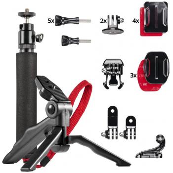 Mantona Basic - Soporte de Cascos para Go Pro, Negro