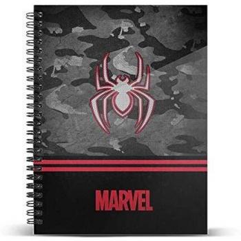 Spiderman Dark-Cuaderno Papel Cuadriculado DIN A4