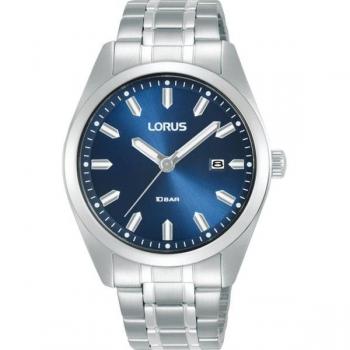 Reloj Hombre Lorus RH973PX9 Plateado - Movimiento de cuarzo, caja de acero inoxidable, correa de acero inoxidable, resistente al agua hasta 100 metros, esfera plateada con índices y manecillas luminiscentes,