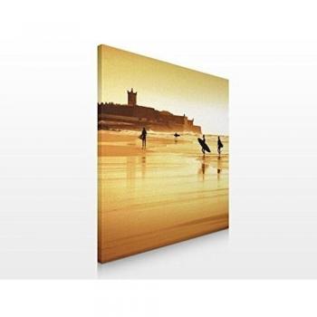 Cuadro de lienzo no.428 Surfer Beach 70x70cm, Größe:70cm x 70cm