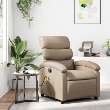 Silla reclinable de masaje Capuchin en cuero sintético color capuchino