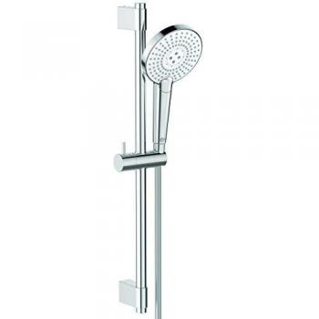 Conjunto de ducha Ideal Standard Idealrain Evo Jet - Barra de 600 mm con ducha circular, 3 chorros, cromo