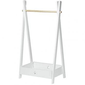 Perchero infantil Laxe con compartimento de almacenamiento 126 x 73 x 43 cm blanco/natural