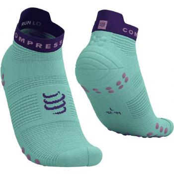 Compressport Pro Racing Socks V4.0 Run Low Azul Verde Turquesa Negro