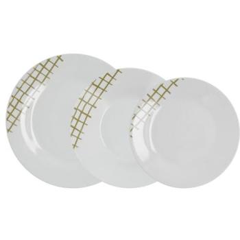 Vajilla de Porcelana Kansas Quid 18 Piezas - 6 Personas - Apta Microondas y Lavavajillas - Verde