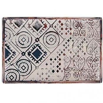 Fuente Rectangular Grecia 30x20cm - Porcelana Brillante Resistente y Apta para Lavavajillas - Ideal para Servir y Cocinar