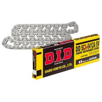 Cadena de distribución DID SCA0412ASDH-118, tipo: cadena de distribución, características: 118 eslabones, diseño especial para alta resistencia y durabilidad, fabricada en acero tratado para mayor rendimiento, compatible con diversas motocic