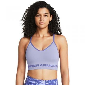 Sujetador deportivo Under Armour Seamless Low Long violeta - XS, soporte bajo, sin costuras, talla XS, color lila