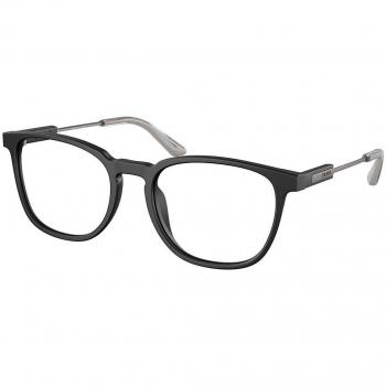 Prada PR 19ZVF Asian Fit 1BO1O1 Gafas Recetadas para Hombre Negras, Armazones para Hombre Negros, 54 Lentes Recetadas