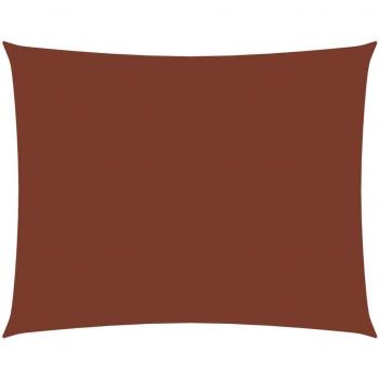Toldo de vela rectangular tela Oxford terracota 2x3,5 m