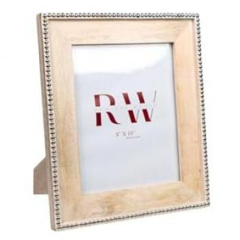 Marco de Fotos Romimex Blanco Madera de Mango MDF 2 x 25 x 20 cm