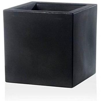 Maceta Cuadrada Antracita 30x30 cm H 30 Modelo Schio Cubo Reciclable Made in Italy