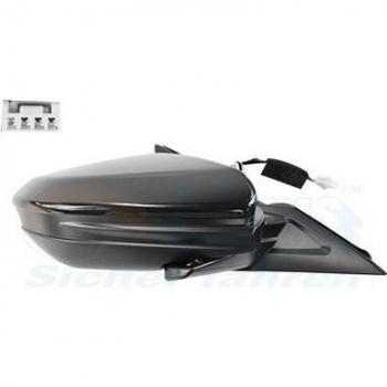 Espejo retrovisor VAN WEZEL 2590806 - Espejo lateral para automóvil, diseño específico para vehículos, incluye soporte de montaje, acabado en negro, ajuste manual, compatible con modelos seleccionados