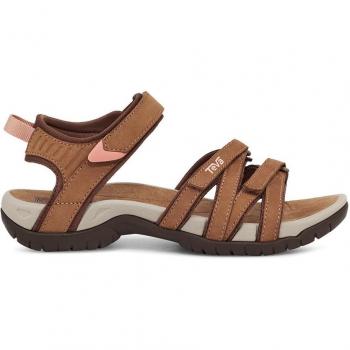 Sandalias de montaña de mujer Teva Tirra de cuero marrón