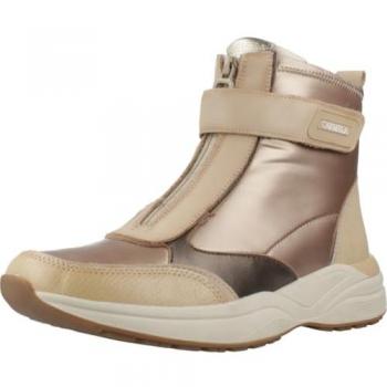 Botines de mujer Carmela de piel con cierre de cremallera, color beige, plano (1 a 3 cm), casual, talla 38
