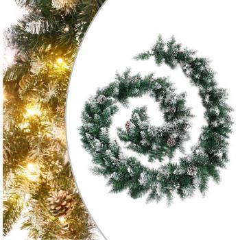 Guirnalda de Navidad con Luces LED Adorno Navideño PVC Verde 5,2 m