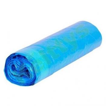 Bolsa de Basura con Autocierre Azul 55x55 cm Pack de 5 Rollos (15 Unidades por Rollo)