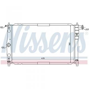 Radiador NISSENS 61654 para refrigeración del motor, diseñado para vehículos con alta eficiencia en la transferencia de calor, fabricado con materiales de calidad que garantizan durabilidad y resistencia a la corrosión, incluye conexiones precisas par