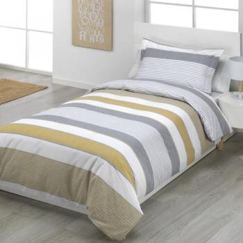 Funda Nórdica Infantil Suave Ocre Zarautz Sin Planchado para Cama 90 y 105