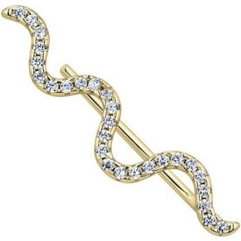 Pendiente trepador Ear Candy Asar de Plata 925 con baño de oro 18k
