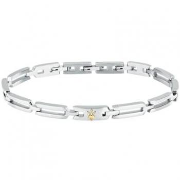 Pulsera de Hombre Maserati Iconic en Acero Plateado - JM424AVD74