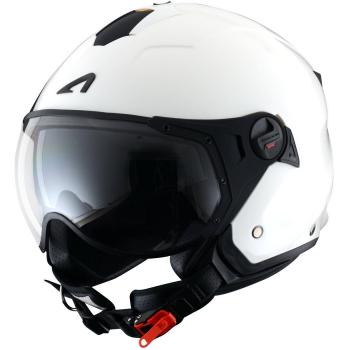 Astone Helmets MINISPORT-WHS Minijet Sport - Casco de motocicleta, Blanco Brillante, S
