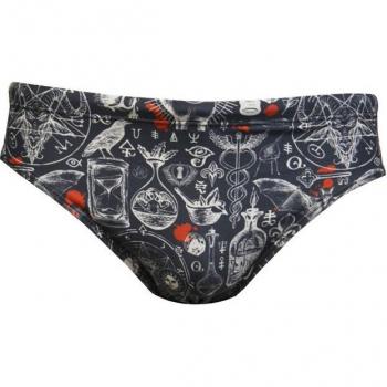 Bañador de natación ras briefs evil multicolor hombre estampado