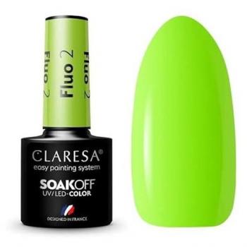 Claresa Esmalte Semipermanente Soak Off 02: Fluo, 5 ml, UV/LED, color fluo