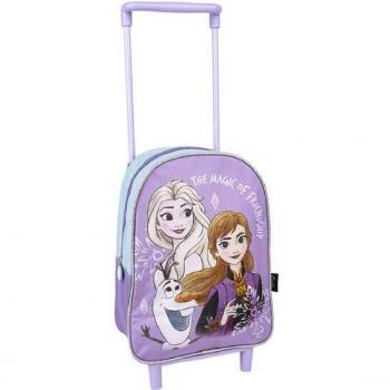 Mochila con Ruedas Frozen Disney 29cm Lilac Escolar Infantil