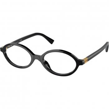 Miu Miu Mu 01xv Col. 1ab1o1 Donna Rotonda Nero Elegant Vista Sunglasses, Black, Unisex, Size: ONE SIZE