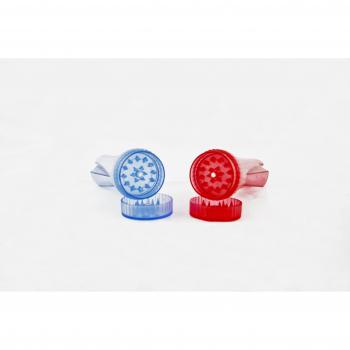 LOTE DE 2 FUNDAS CON MECHERO Y GRINDER AZUL Y ROJO
