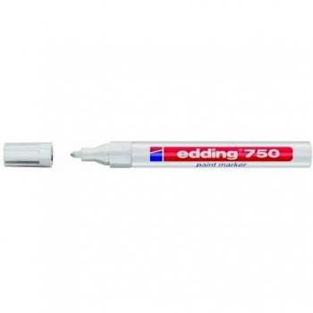 Edding - Rotulador punta fibra 750 blanco punta redonda 3