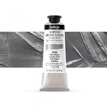 Vallejo Acrylic Artist Color 16706 Antique Silver