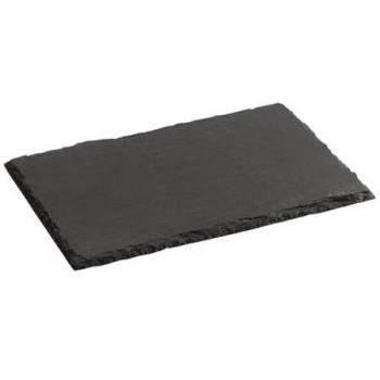 Bandeja de Cerámica Efecto Pizarra Negra Quid Gastro Fun 30 x 20 cm (12 Unidades)