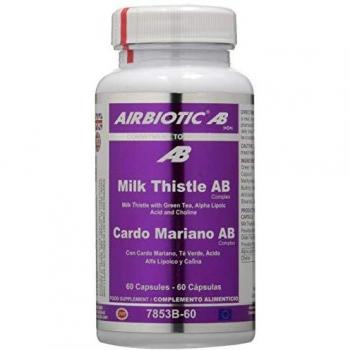 Airbiotic AB Cardo Mariano AB Complex, Cápsulas hierbas para la función hepática, 60 cápsulas