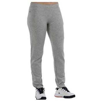 Pantalón Bullpadel Abaos Gris Medio Vigore, material ligero y transpirable, diseño moderno, elasticidad para mayor comodidad, cintura ajustable con cordón, bolsillo lateral con cremallera