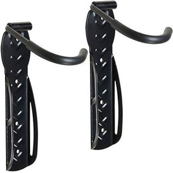 VonHaus Soportes de Pared para Bicicleta Paquete de 2 Ganchos de Almacenamiento de Bicicletas para Interior/Garaje/Cobertizo - Acero y Revestimiento de Plástico