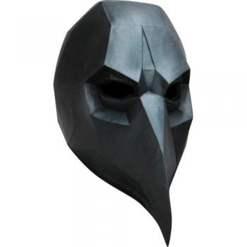 Máscara de Cuervo Low Poly de Látex Resistente, Pintada a Mano, para Halloween y Carnaval, Talla Única Adulto