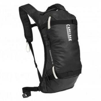 Mochila de hidratación CamelBak Powderhound 12 (Negro/Blanco) - Capacidad de 12 litros, sistema de hidratación integrado, diseño ergonómico para mayor comodidad, múltiples compartimentos para almacenamiento, materiales resistentes al