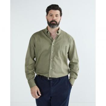 Camisa de hombre casual lisa manga larga Tallas Grandes Mirto