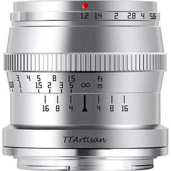 TTArtisan 50mm f1.2 APS-C Lens - Sony E Mount - Silver