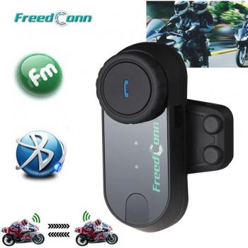Auricular Bluetooth FreedConn T-COMVB con interfono para casco de motocicleta, radio FM y auriculares suaves y duros