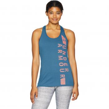 Under Armour Threadborne Tanque, Mujer, Static Blue / / After Burn