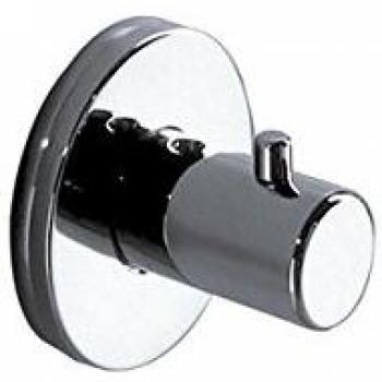 INDA - Accesorios de Baño, Serie Touch, Perchero de Pared Simple en Latón Cromado, Gancho para Albornoz Dimensiones 5 x 4,5 x 5 cm